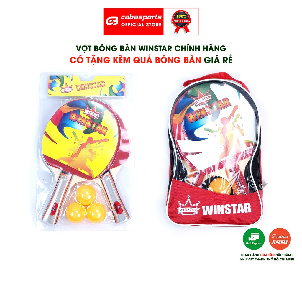Cặp vợt bóng bàn tập luyện Winstar WS-5 WS-8 chính hãng 5 sao 8 sao có tặng kèm 3 quả bóng