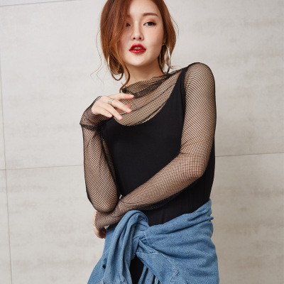 Áo lưới dài tay xuyên thấu