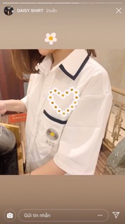 Áo Sơ Mi Thêu Bông Cúc