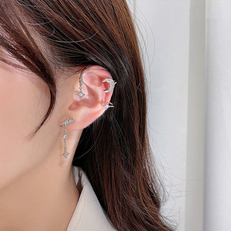 Bông Tai Hình Ngôi Sao Phong Cách Giáng Sinh Không Xỏ Lỗ Dành Cho Nữ