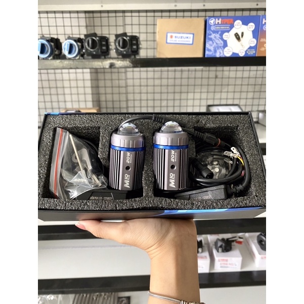 Đèn bi cầu mini 2 chế độ pha cos M10 plus