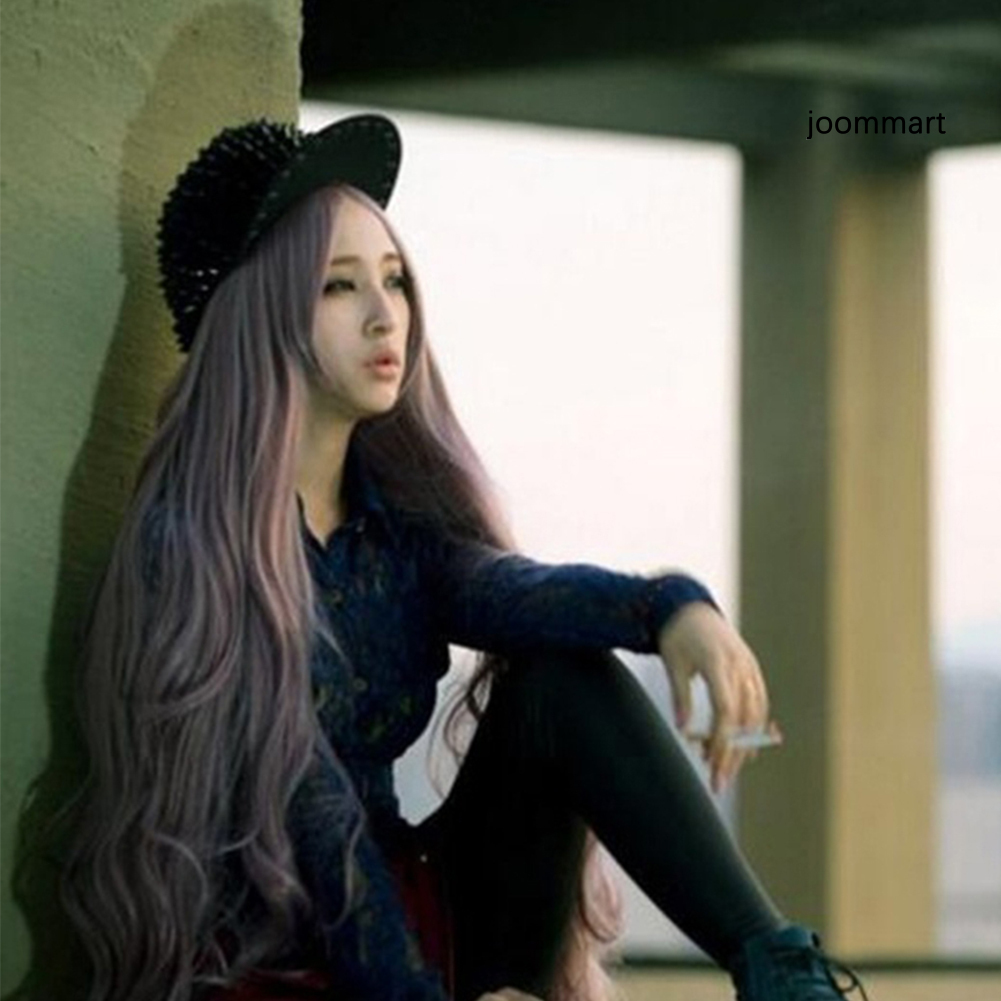 Tóc giả kiểu tóc xoăn gợn sóng dài 100cm thời trang dành cho bạn nữ