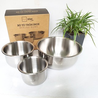 Bộ tô trộn Inox 304 Fivestar 3 món xuất Nhật FSTT001