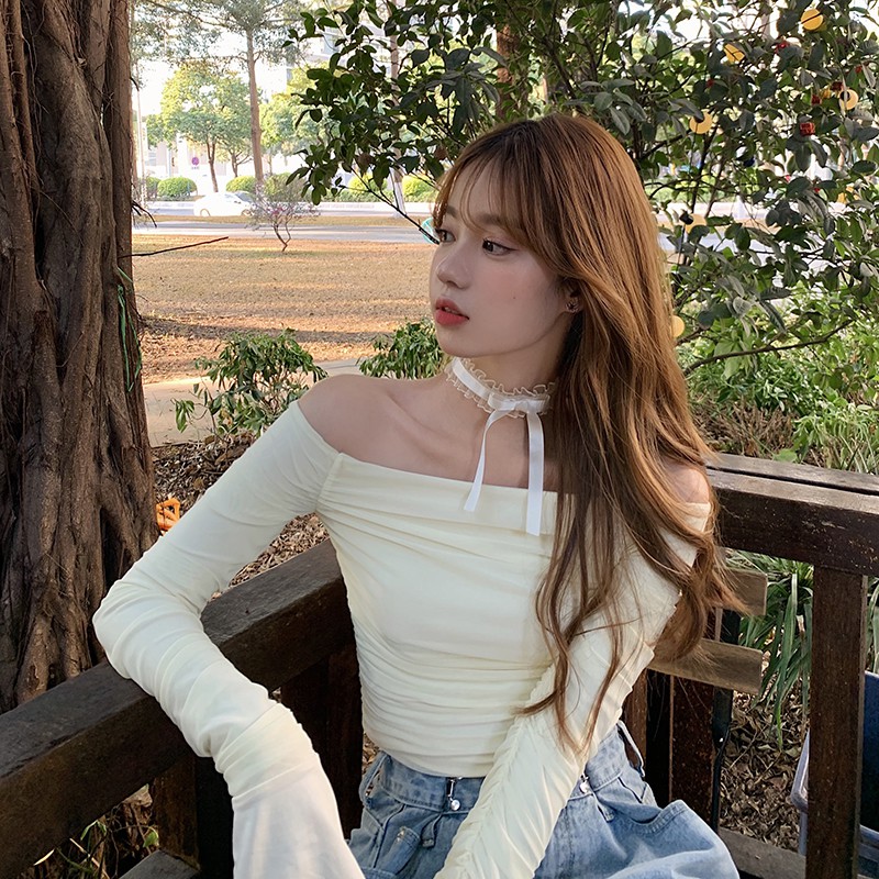 Vòng cổ dạng chocker ren đính nơ quyến rũ VC106