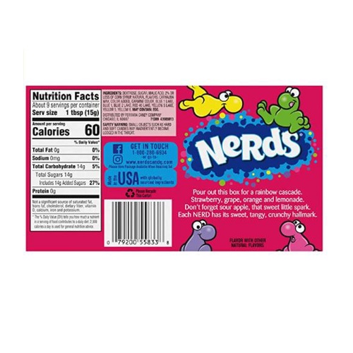 Kẹo Nerds Rainbow cầu vồng hộp 141.7g