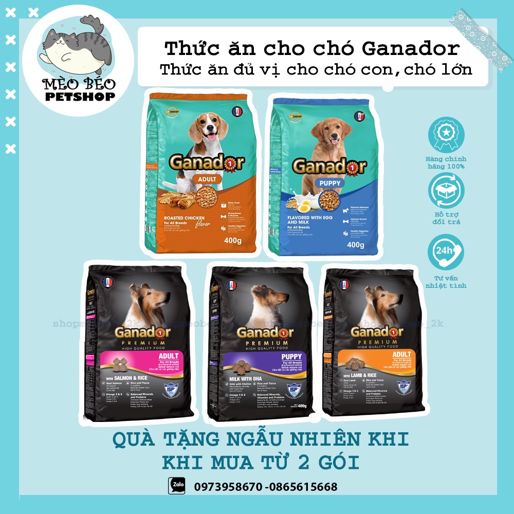 Thức ăn cho chó GANADOR - 400GR - Meobeopetshop