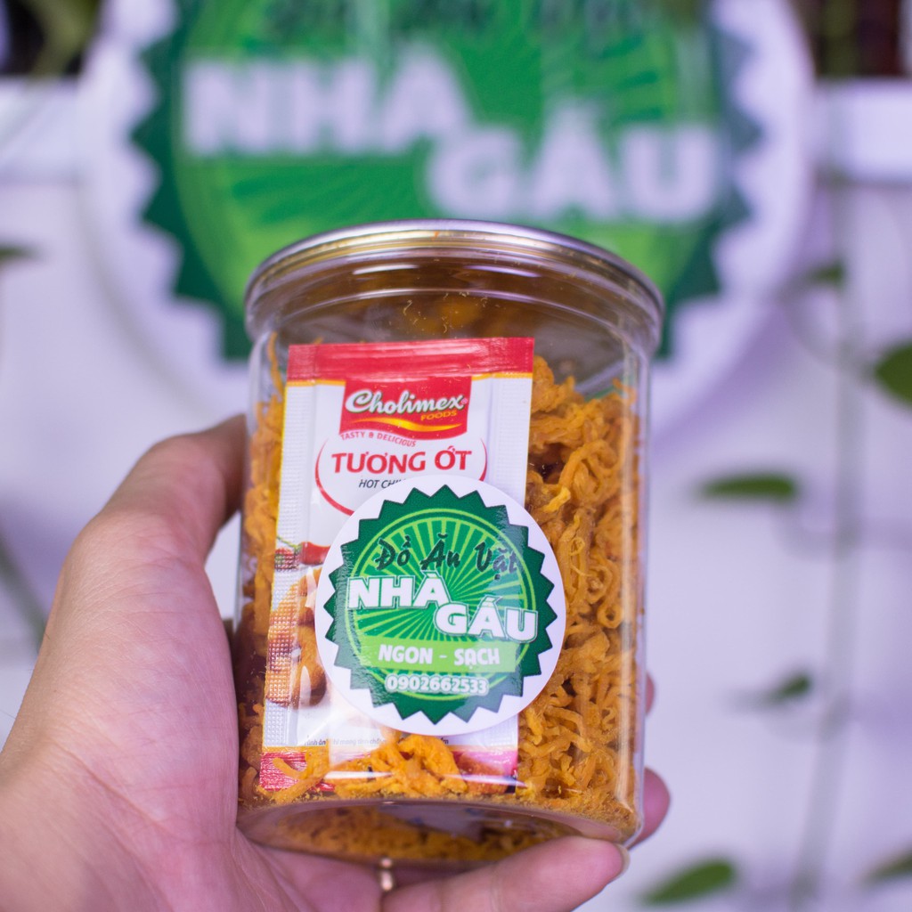 [Hủ 200g] Khô gà lá chanh loại ngon - Đồ ăn vặt Nhà Gấu | BigBuy360 - bigbuy360.vn