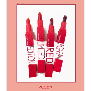 Bảng màu Son Thỏi Agapan Pit A Pat Lipstick Red (Vỏ đỏ)