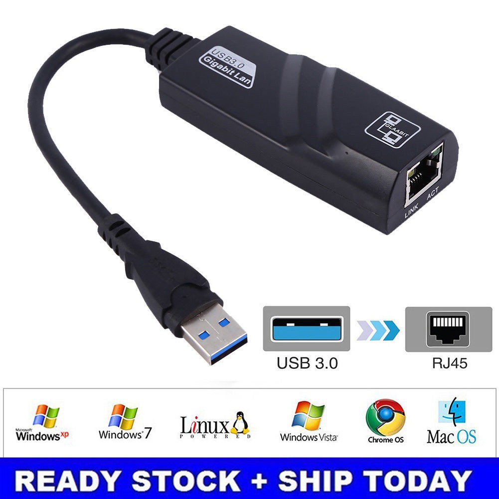 Cáp Chuyển Đổi USB 3.0 To Lan 10/100/1000 Mbps Gigabit | WebRaoVat - webraovat.net.vn