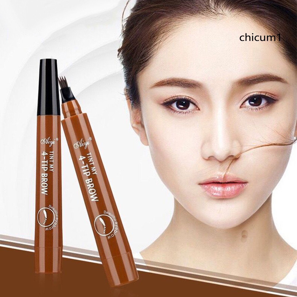 Bút Kẻ Chân Mày Chia 4 Nhánh Kháng Nước Bền Màu Độc Đáo