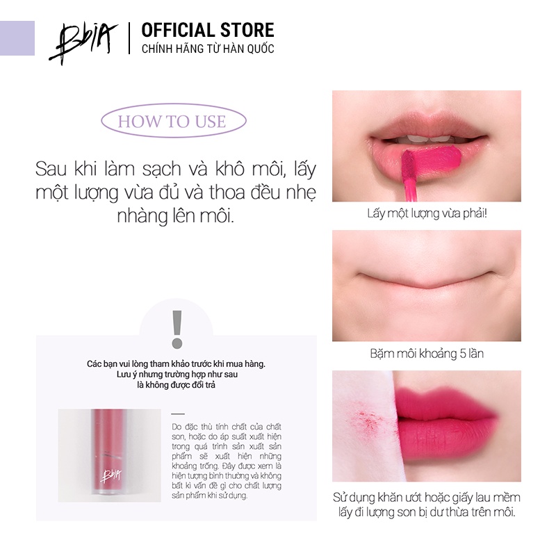 Son kem Bbia Never Die Tint Version 2 - Love Series (4 màu) 4.8g - Bbia Official Store | BigBuy360 - bigbuy360.vn