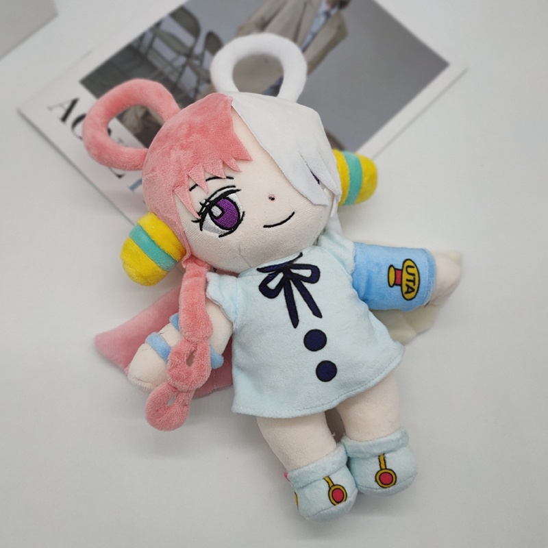 Anime One Piece Red Uta Shanks Plush Toy Anime Peripheral Red-haired Daughter Cartoon Kawaii Stuffed Toy Doll