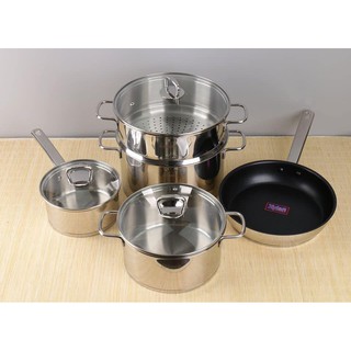 BỘ NỒI INOX ARBER TITAN CÓ XỬNG HẤP
