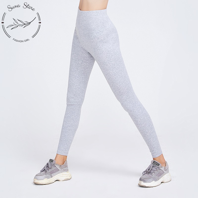 Quần legging nữ cạp cao nâng mông chất liệu thun co dãn cực đẹp
