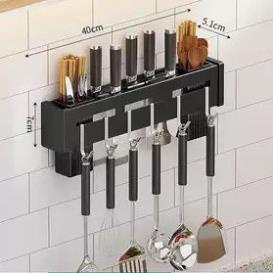 Kệ Để Dao Giá Treo Dao Thớt Treo Đồ Nhà Bếp Đa Năng Dán Tường Sơn Tĩnh Điện 3 Lớp Cao Cấp