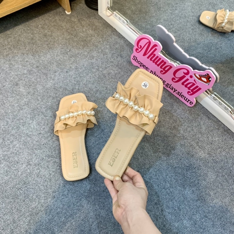 Dép lê nhún bèo ngọc siêu xinh đế bệt mã 792