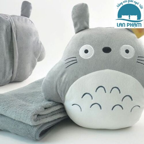 Bộ Chăn Gối 3 Trong 1 Totoro Chất Đẹp Cực Mềm Mịn