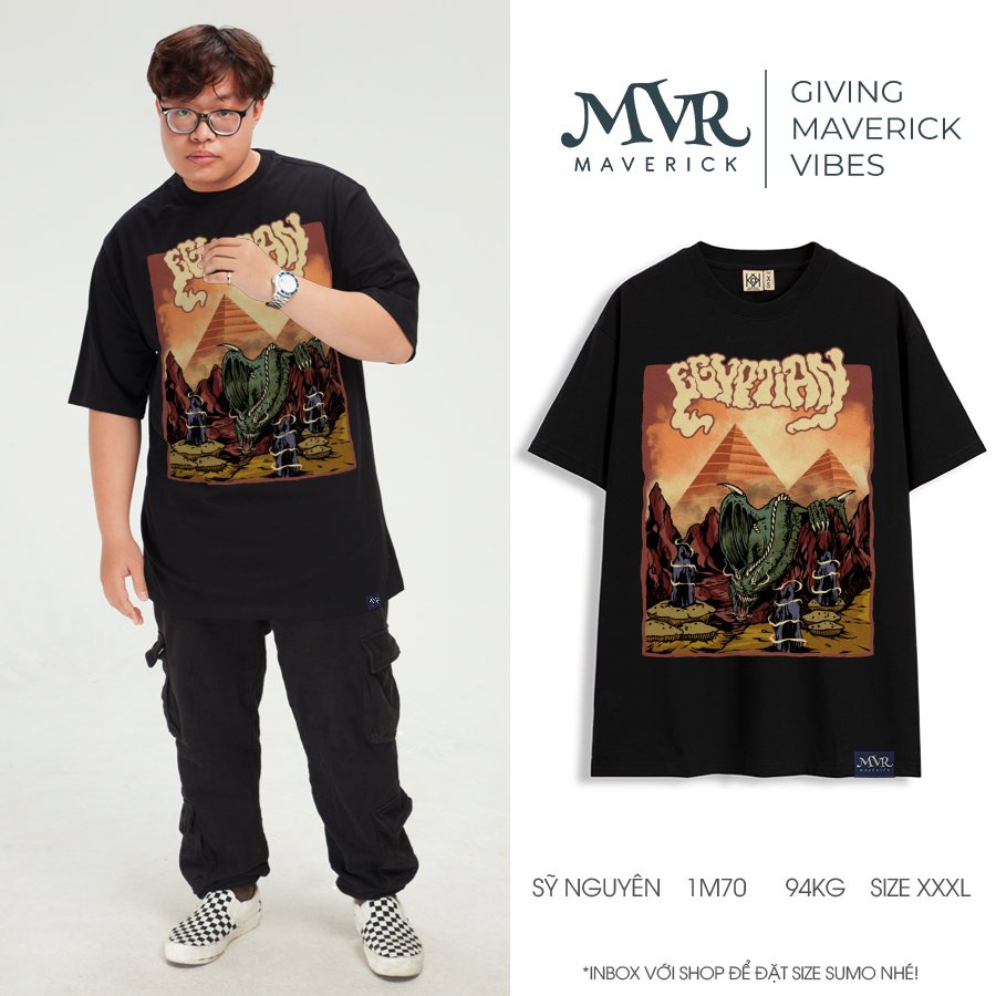 Áo thun khủng long gặp ma phong cách ai cập nam nữ phông unisex bigsize tay lỡ cực chất localbrand MVR BB4318