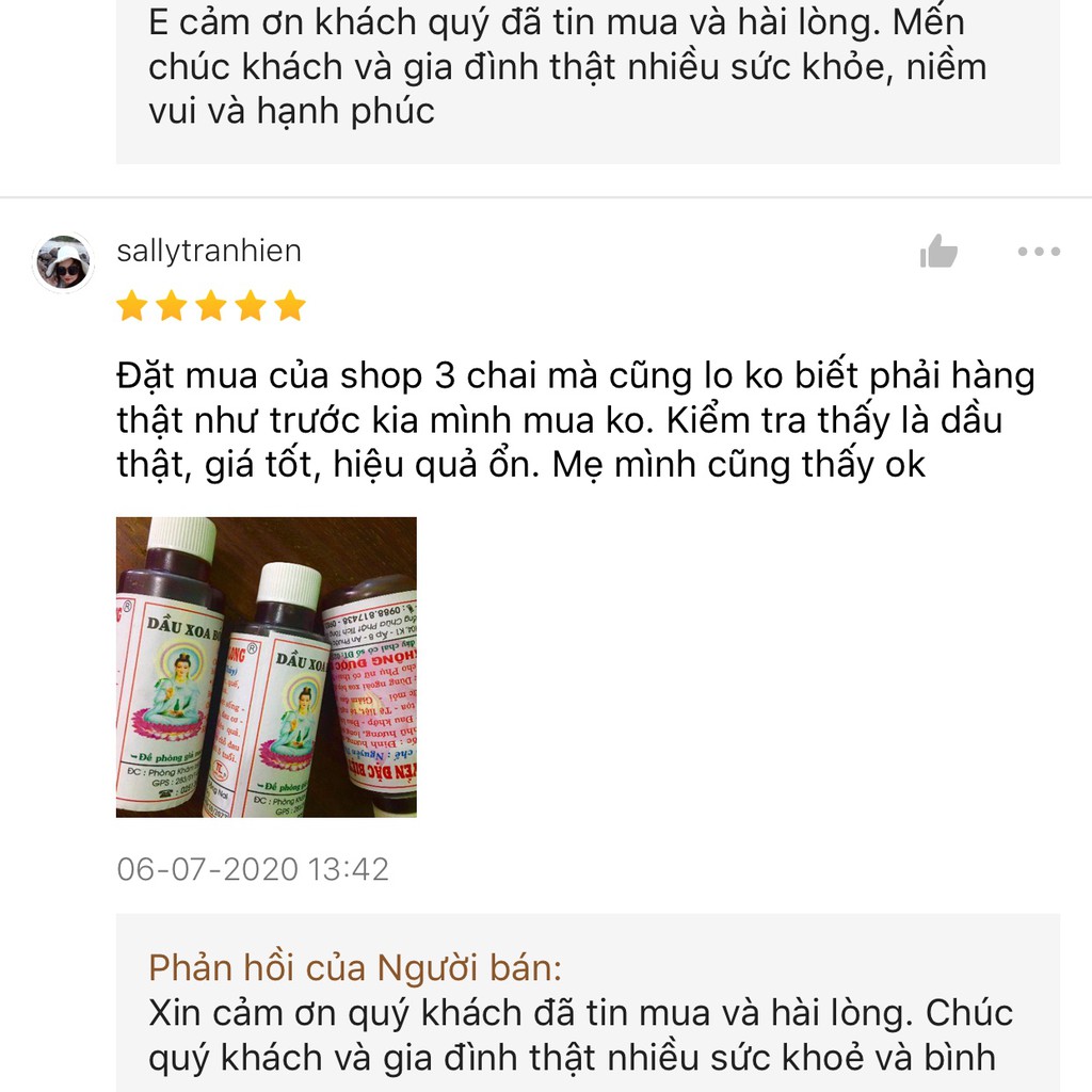 3 chai Thuốc dầu xoa bóp gia truyền Thuỷ Long giảm đau nhức mỏi hiệu quả Nguyễn Thị Thu Thuỷ