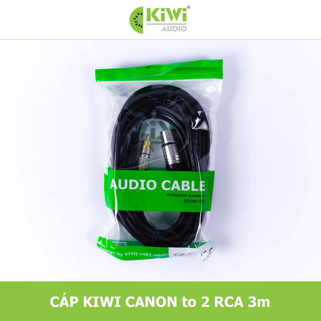 DÂY CANON CÁI RA 2 AV BẰNG ĐỒNG DÀI 3M CHÍNH HÃNG KIWI