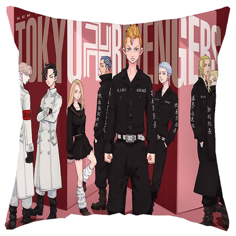 Tmdbyx Vỏ Gối 45x45cm In Hình Anime Tokyo Revengers Thời Trang