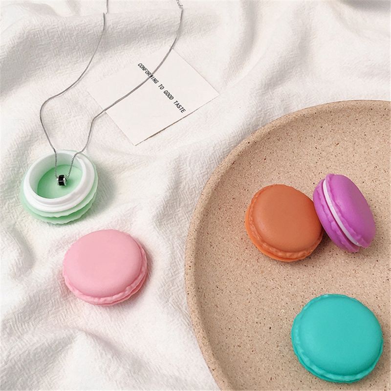 Hộp đựng trang sức mini hình bánh macaron dễ thương