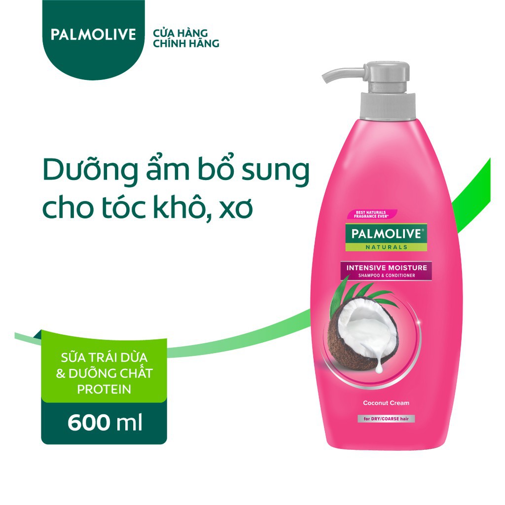 Dầu gội xả 2in1 Palmolive thiên nhiên 600ml + Dầu gội có dầu xả Palmolive Naturals 180ml