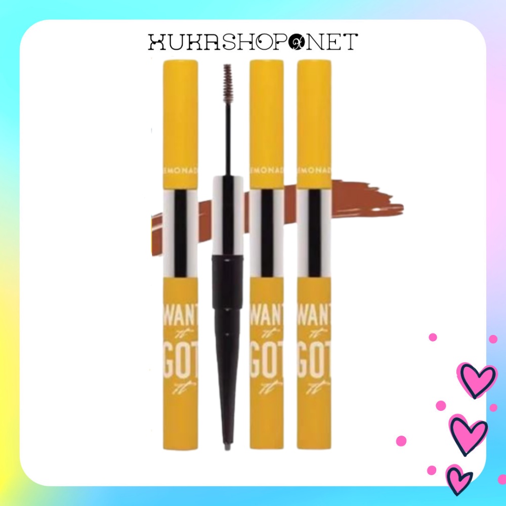 Chì kẻ mày 2 đầu Lemonade Want It Got It Dual Eyebrow kẻ lông mày hoàn hảo 2.75g