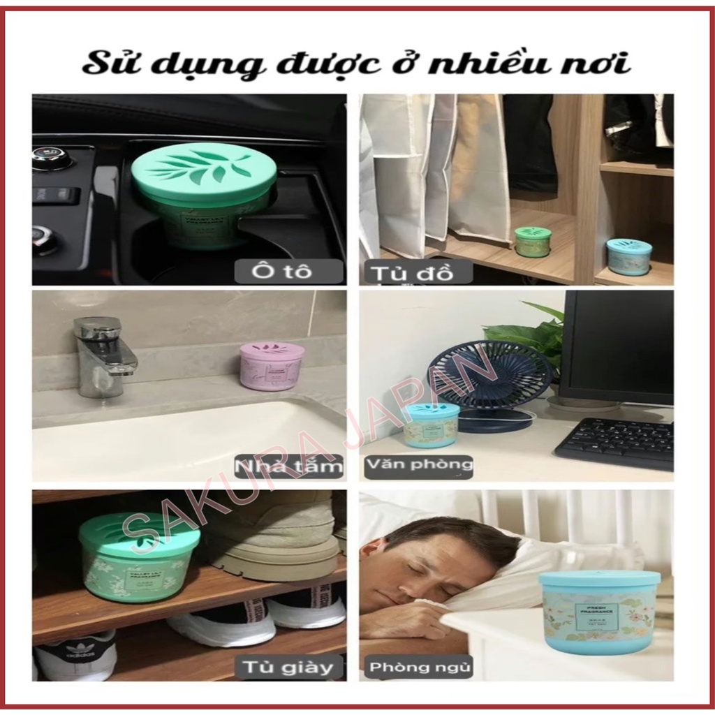 Sáp thơm phòng CozyBin khử mùi phòng ngủ nhà vệ sinh toilet ô tô với 4 mùi hương tự nhiên 200g