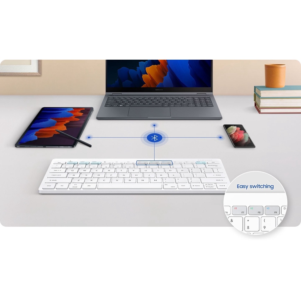 [Mã SKAMSALE03 giảm 10% đơn 200k] Bàn phím Bluetooth Bàn phím không dây Samsung Smart Keyboard Trio 500 EJ-B3400U