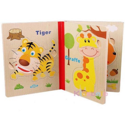 Bộ 2 Quyển Sách Bằng Tranh Ghép Gỗ Hình Ngẫu Nhiên