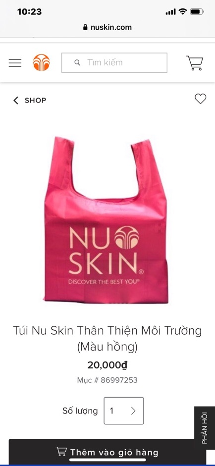 Túi bảo vệ môi trường Nuskin (random màu)