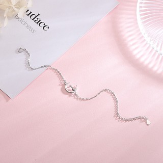 Lắc tay Cat on the Moon Bạc
