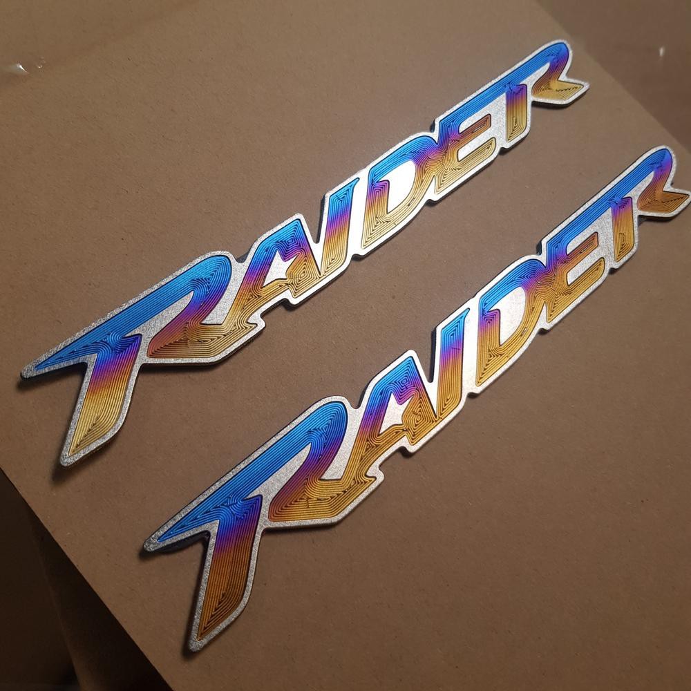 [GIÁ GỐC]  TEM DÁN XE MÁY CẶP CHỮ RAIDER TITAN ĐỘC ĐÁO TRANG TRÍ XE MÁY