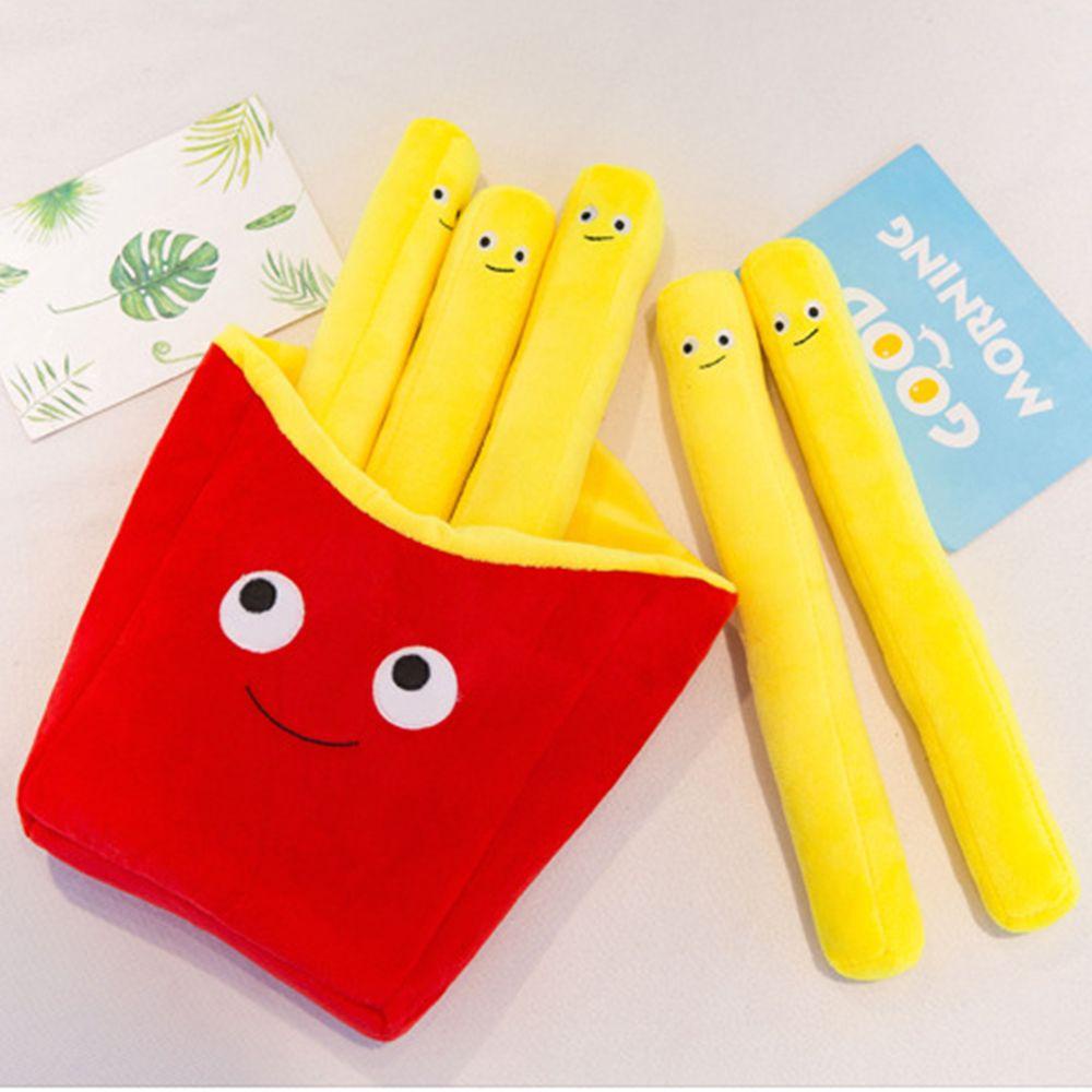 Gối Đồ Chơi Hình Khoai Tây Chiên Màu Cầu Vồng Vui Nhộn