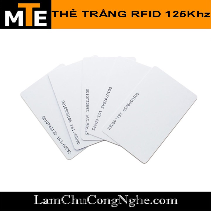 Thẻ từ RFID 125Khz ( thẻ ID chip TK4100 dùng làm thẻ nhân viên, thang máy ...)