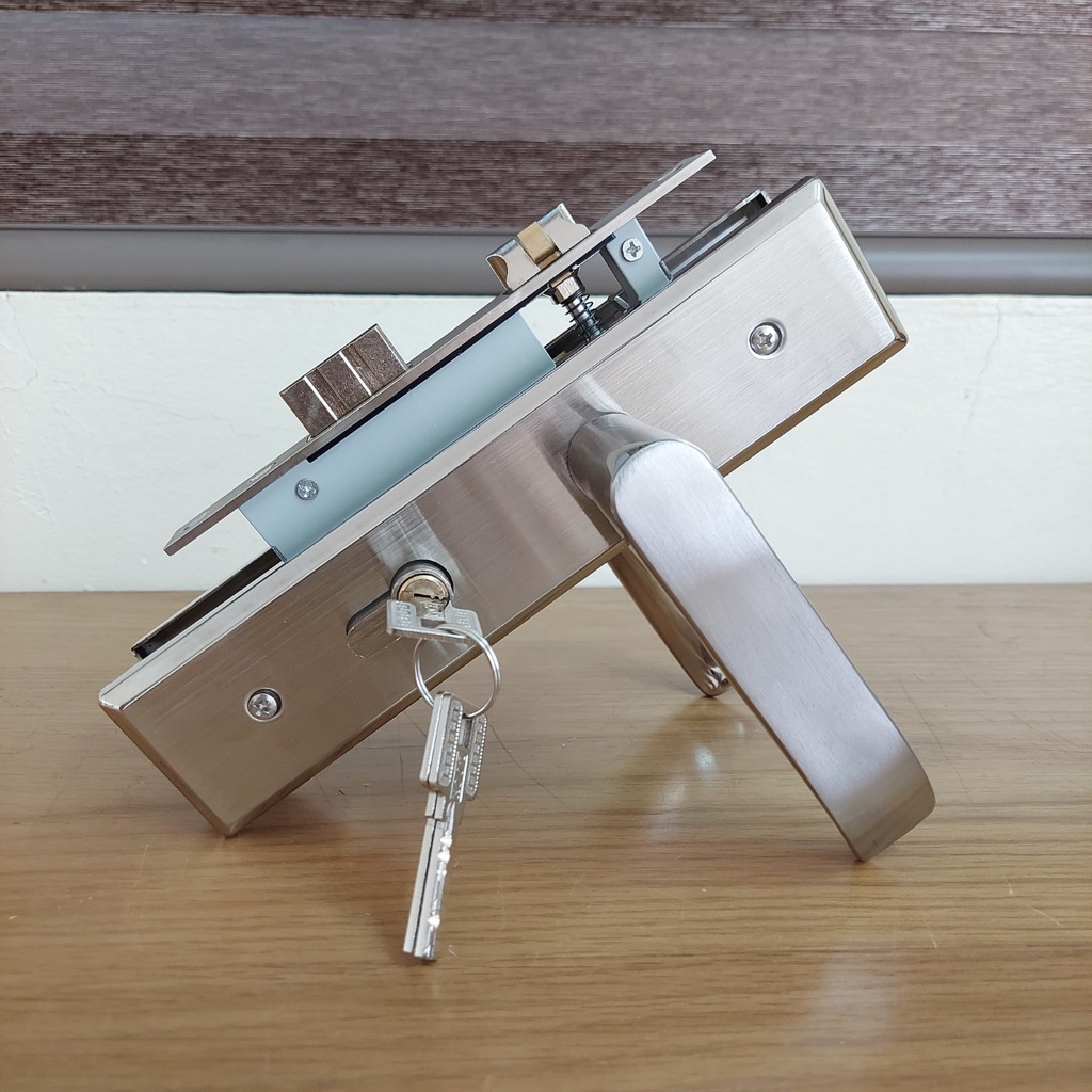 khóa cửa giá rẻ tay gạt inox hàng đẹp, mã 58K111-G22 giá rẻ dùng cho cửa gỗ, cửa thông phòng, cửa chính