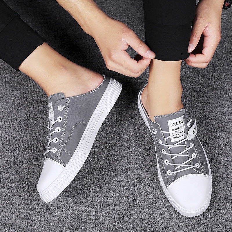Giày lười vải canvas đế bằng trọng lượng nhẹ dành cho nam