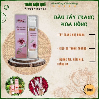 Dầu tẩy trang hoa hồng làm sạch sâu dịu nhẹ không gây kích ứng với mọi loại da, dầu tẩy trang không cồn thuần chay