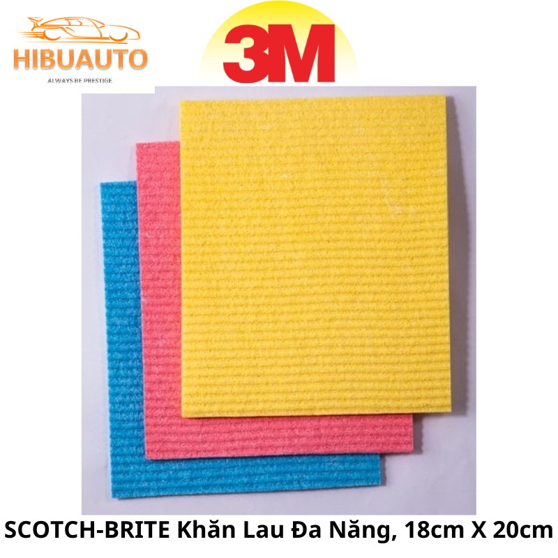 Khăn Lau Đa Năng 3M SCOTCH-BRITE 18cm X 20cm XA010911148, sạch vết bẩn, Không gây trầy xước bề mặt cần lau