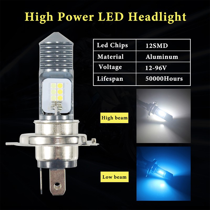 Đèn pha KEVANLY H6 P15D bóng LED thay thế cho xe moto