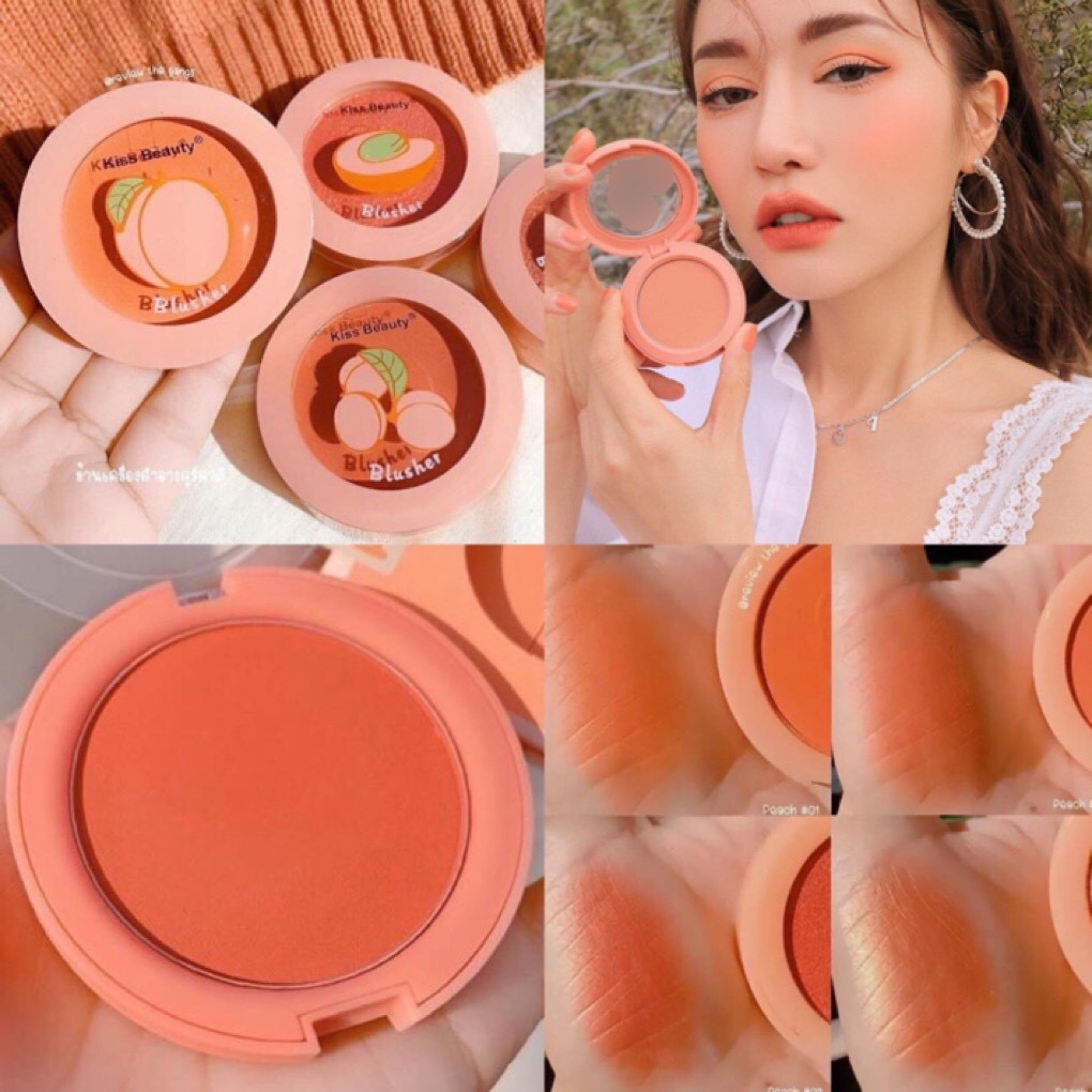 ( có video) 🍊má hồng tone cam in hoa nổi blooming siêu đẹp🍊