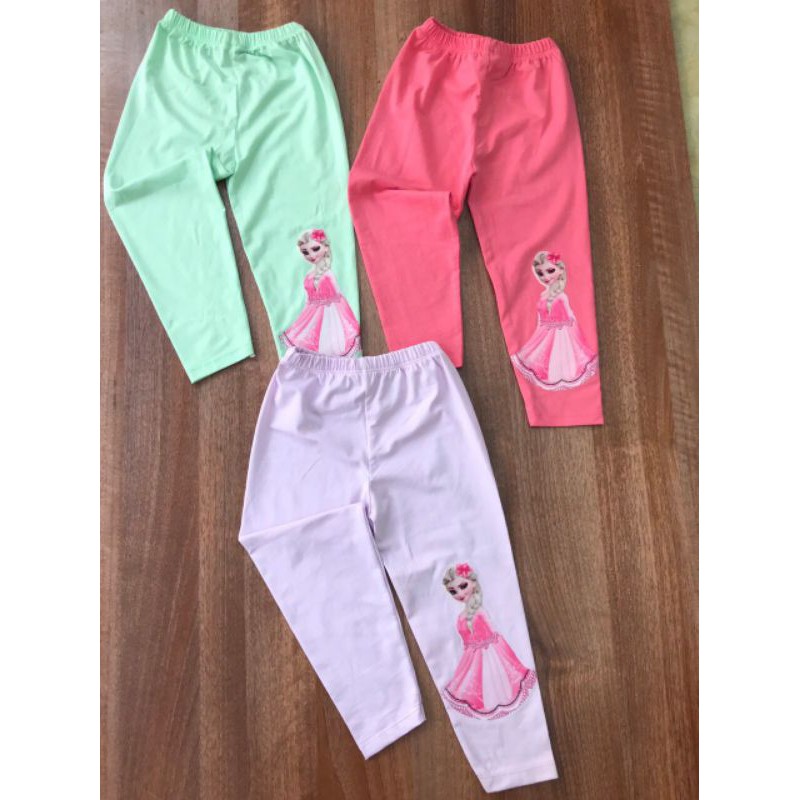 Quần legging chất cotton elsa cho bé gái