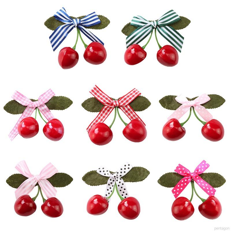 1 Kẹp Tóc Hình Trái Cherry Dễ Thương Cho Bé Gái