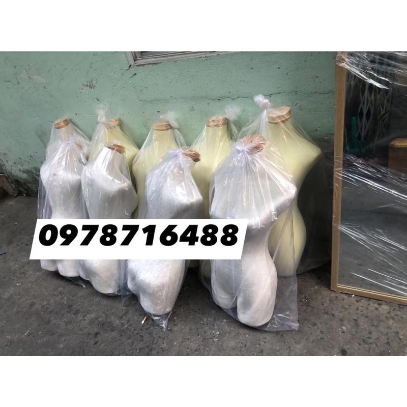 Manocanh bán thân bọc thun chân gỗ