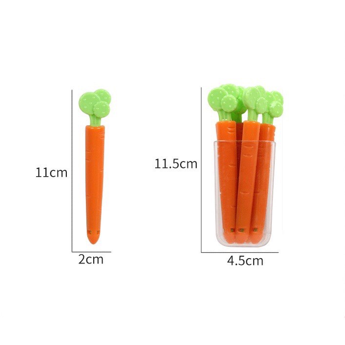 Combo 5 kẹp miệng túi thực phẩm bảo quản đồ ăn hình carot