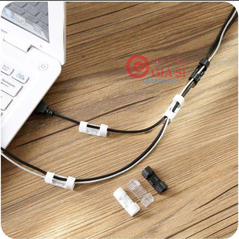 Nút nhựa kẹp giữ cố định, đi luồn dây điện, trong suốt có sẵn keo dán tường tiện lợi ❤️freeship❤️