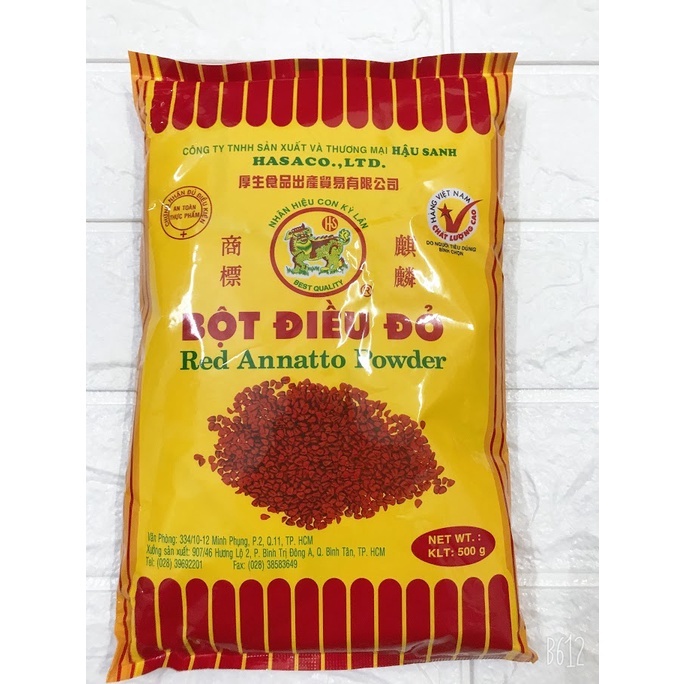 Bột Điều Đỏ Hậu Sanh - Gói 500g