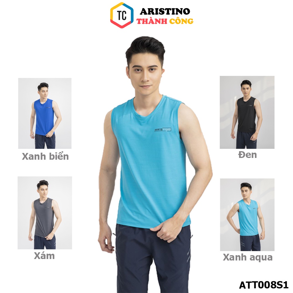 Áo Ba Lỗ Nam ARISTINO - ATT008S1 - Cổ tròn