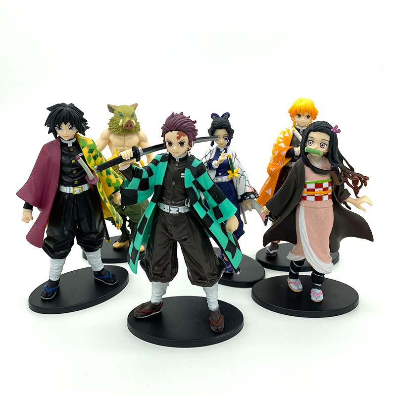 Mô Hình Demon Slayer Kimetsu no Yaiba Nhân Vật Figure Shinobu, Tanjirou, Zenitsu, Inosuke, Nezuko 15-17cm